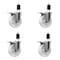 Service Caster 5'' Nylon Swivel 1-1/2'' Expanding Stem Caster Set Total Lock Brake, 4PK SCC-EXTTL20S514-NYS-112-4 - alternate 1